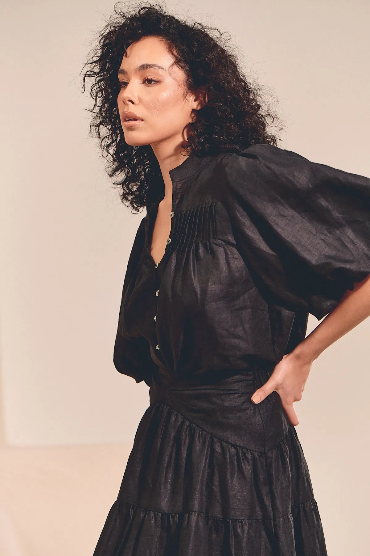 BIRDIE BLOUSE - Black