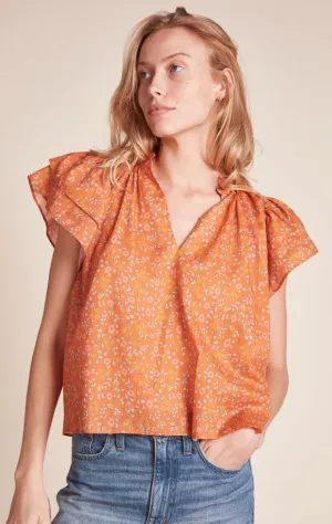 Birds of Paradise Clover Blouse - Tumeric Ivy