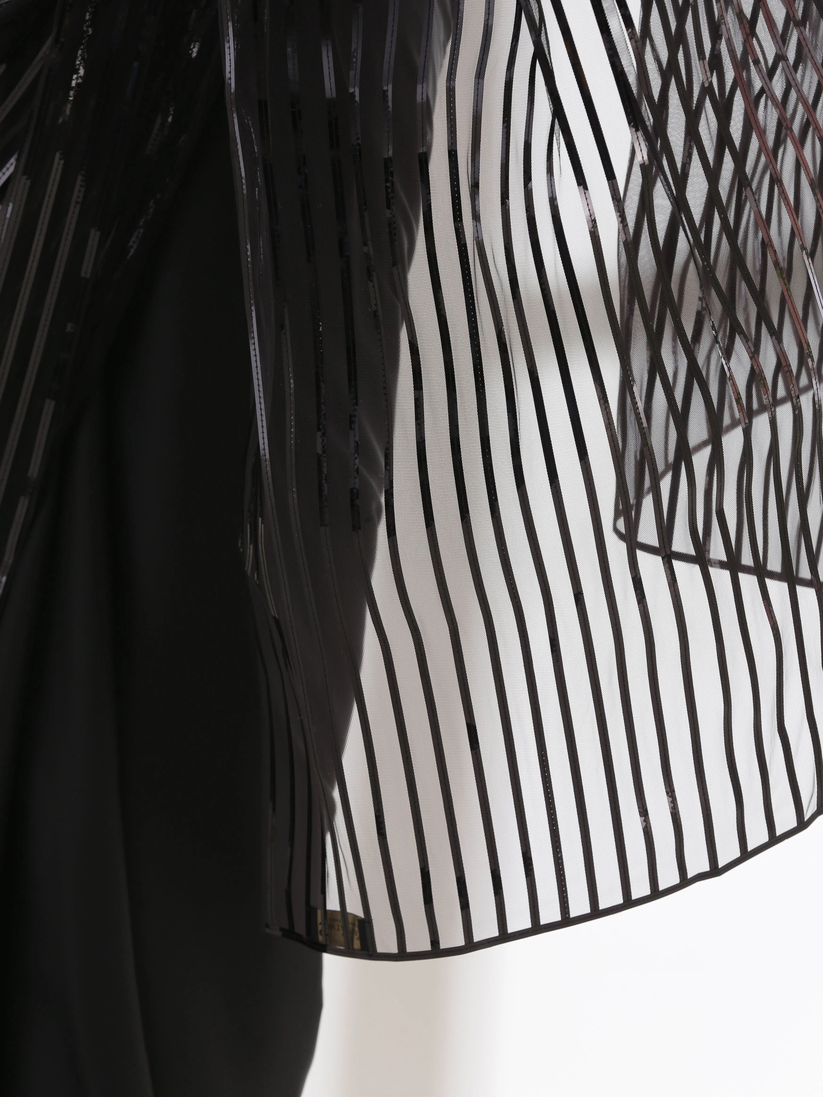 Black Impression Net saree