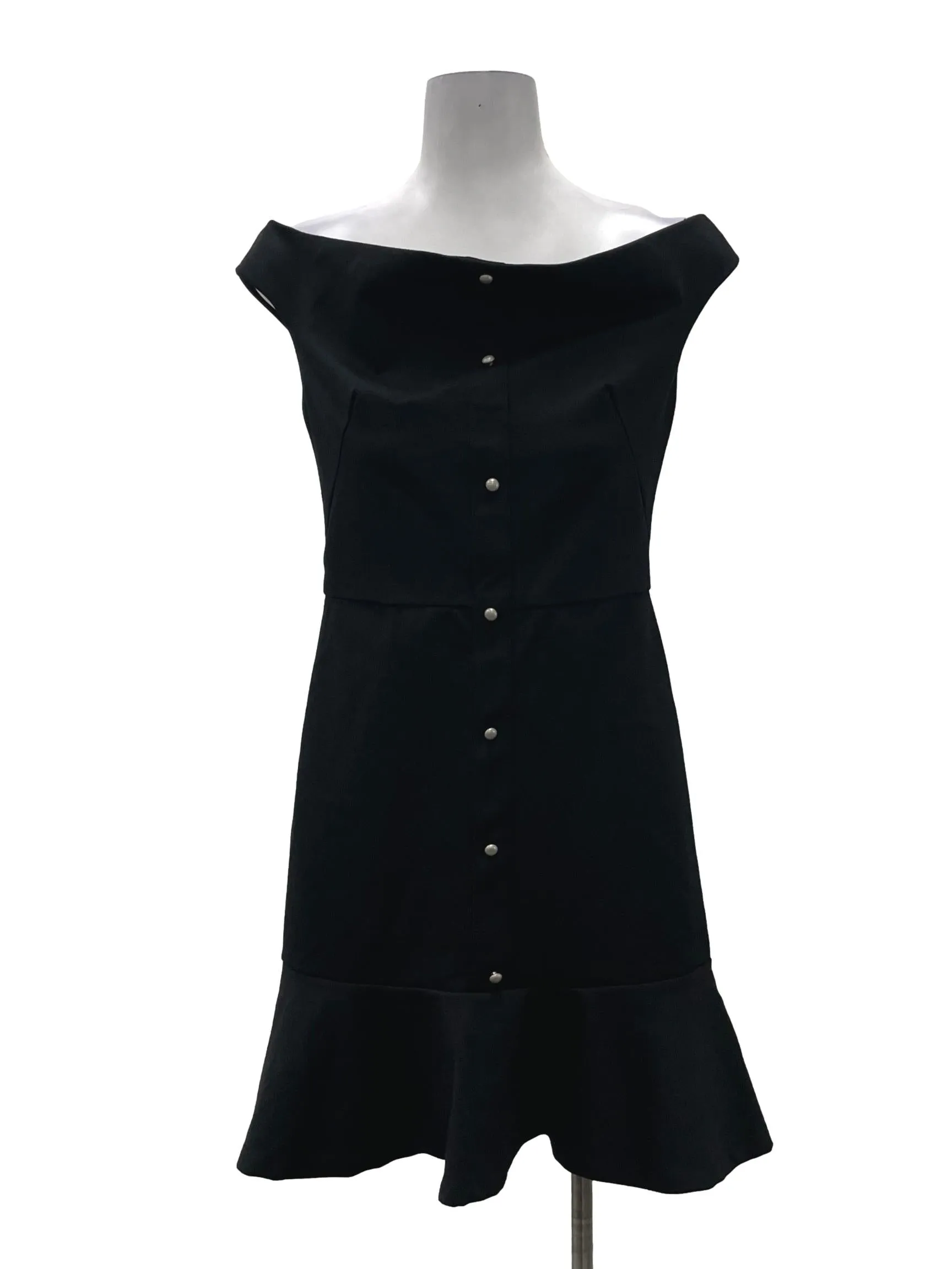 Black Off Shoulder Skater Dress