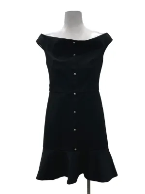 Black Off Shoulder Skater Dress
