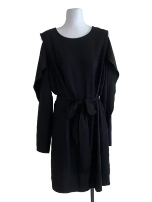 Black Plain Sheath Dress