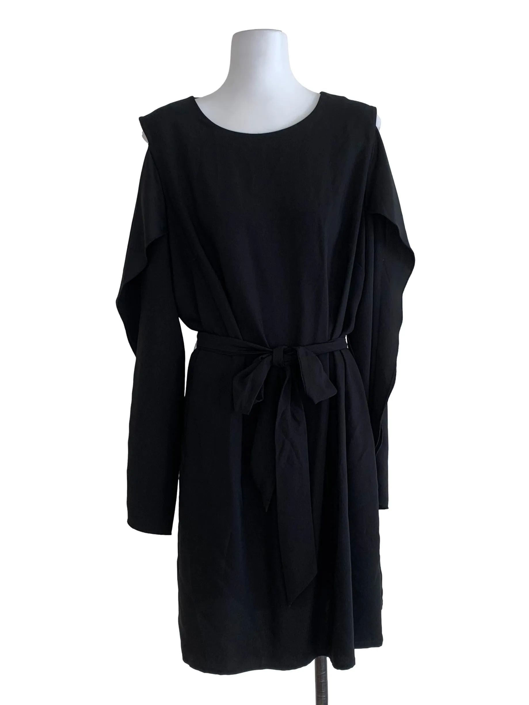 Black Plain Sheath Dress