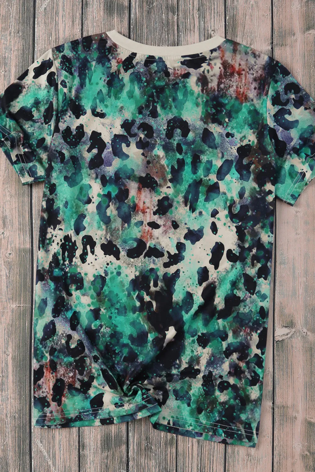 Blank Apparel - Blank Graphic Leopard Dyed Print T Shirt