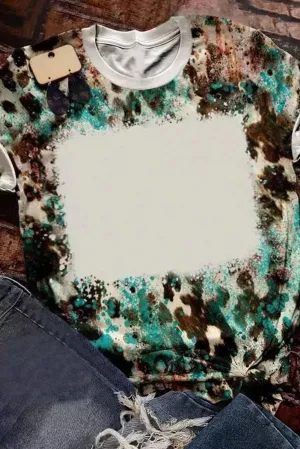 Blank Apparel - Blank Graphic Leopard Dyed Print T Shirt