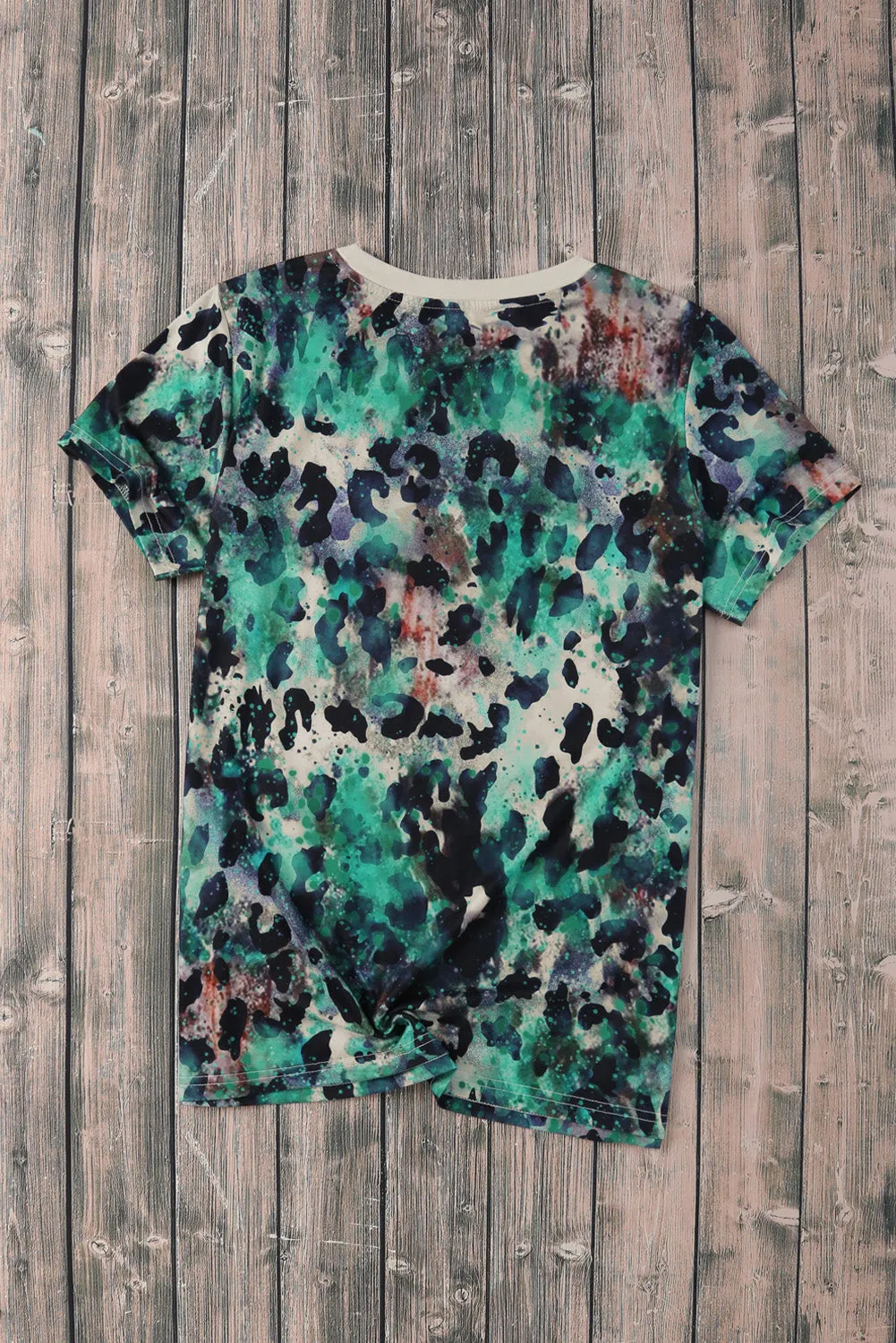 Blank Apparel - Blank Graphic Leopard Dyed Print T Shirt