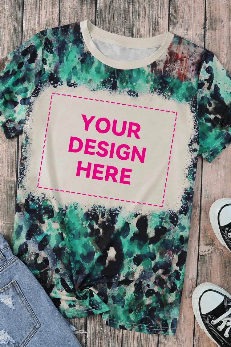 Blank Apparel - Blank Graphic Leopard Dyed Print T Shirt