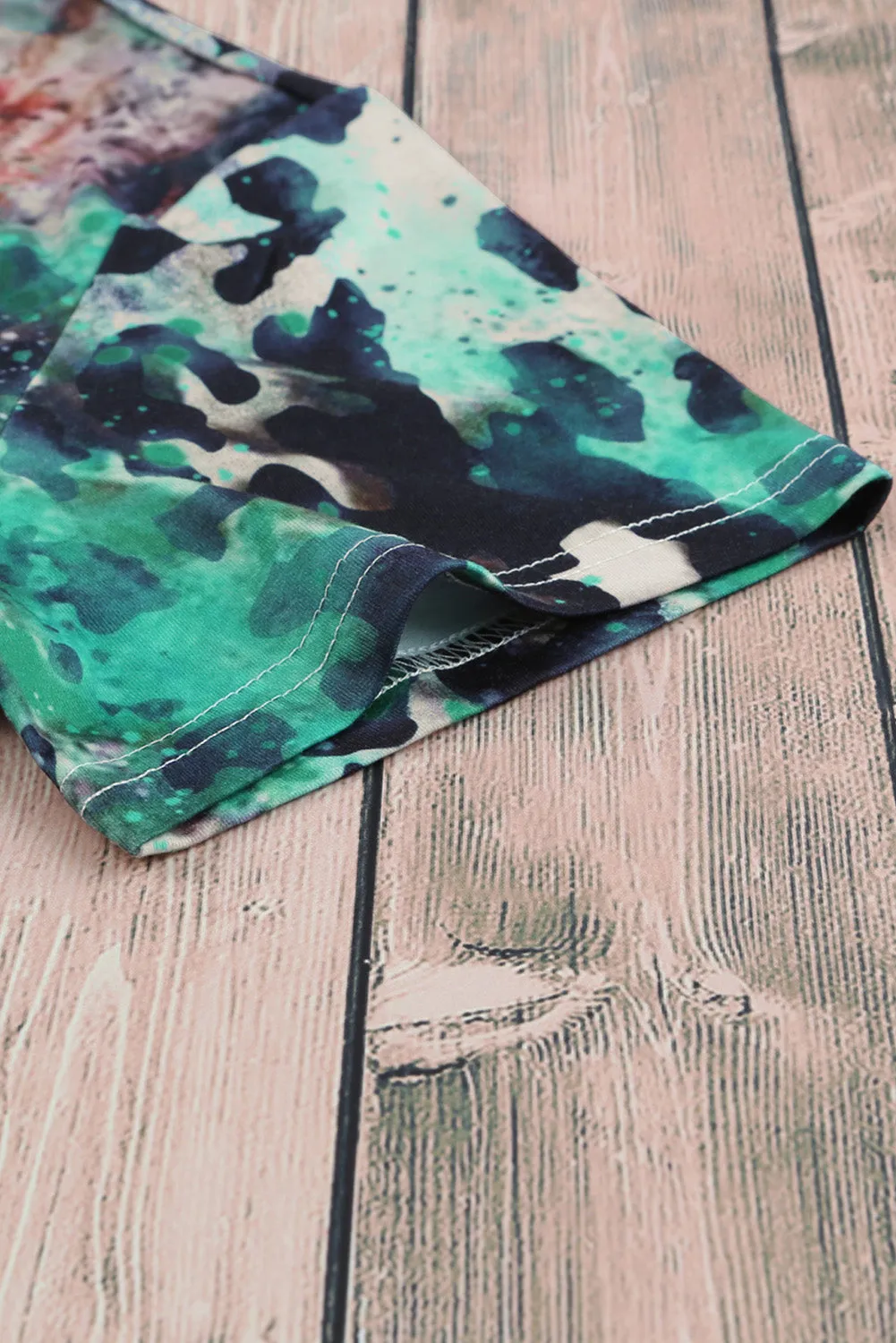Blank Apparel - Blank Graphic Leopard Dyed Print T Shirt