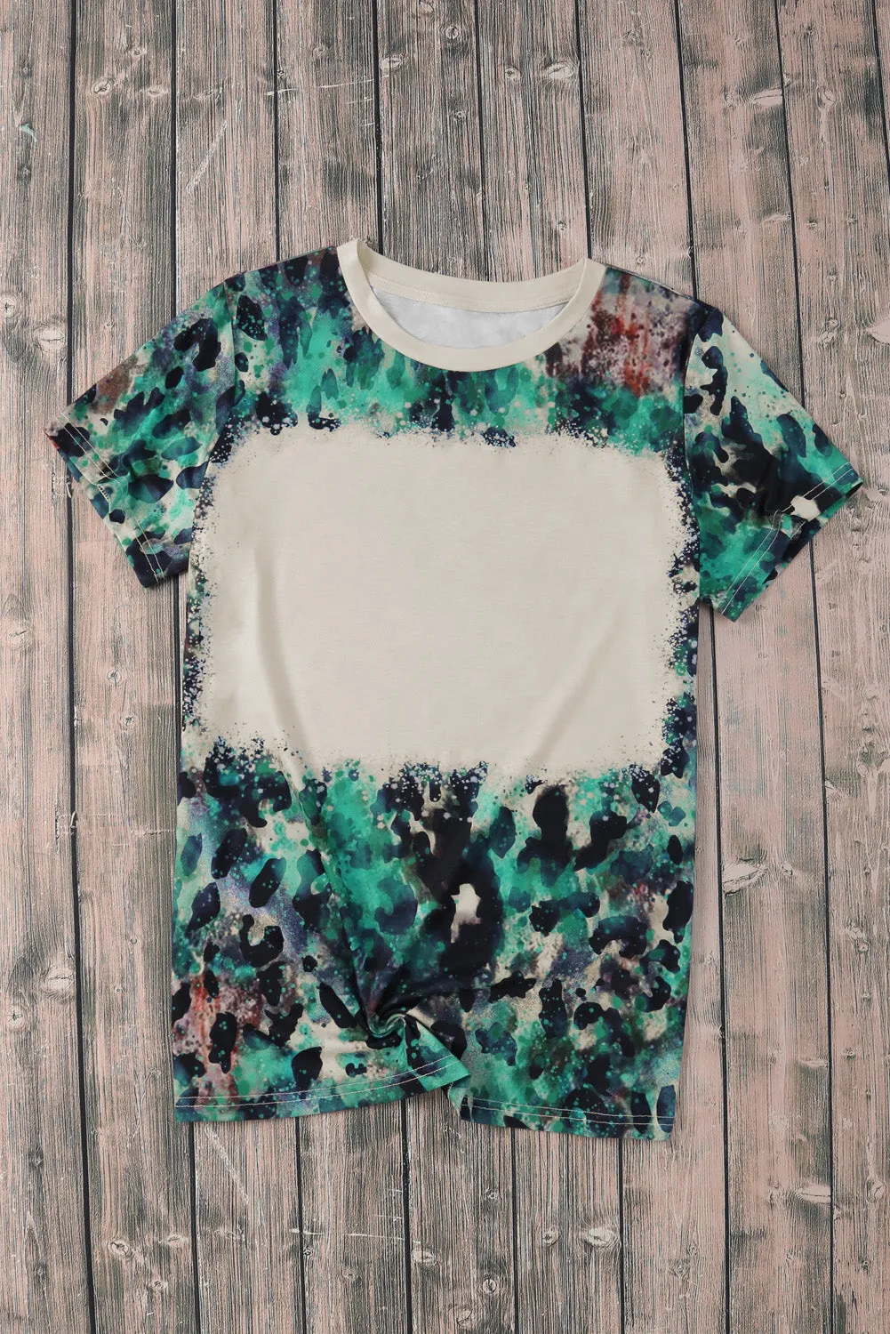 Blank Apparel - Blank Graphic Leopard Dyed Print T Shirt
