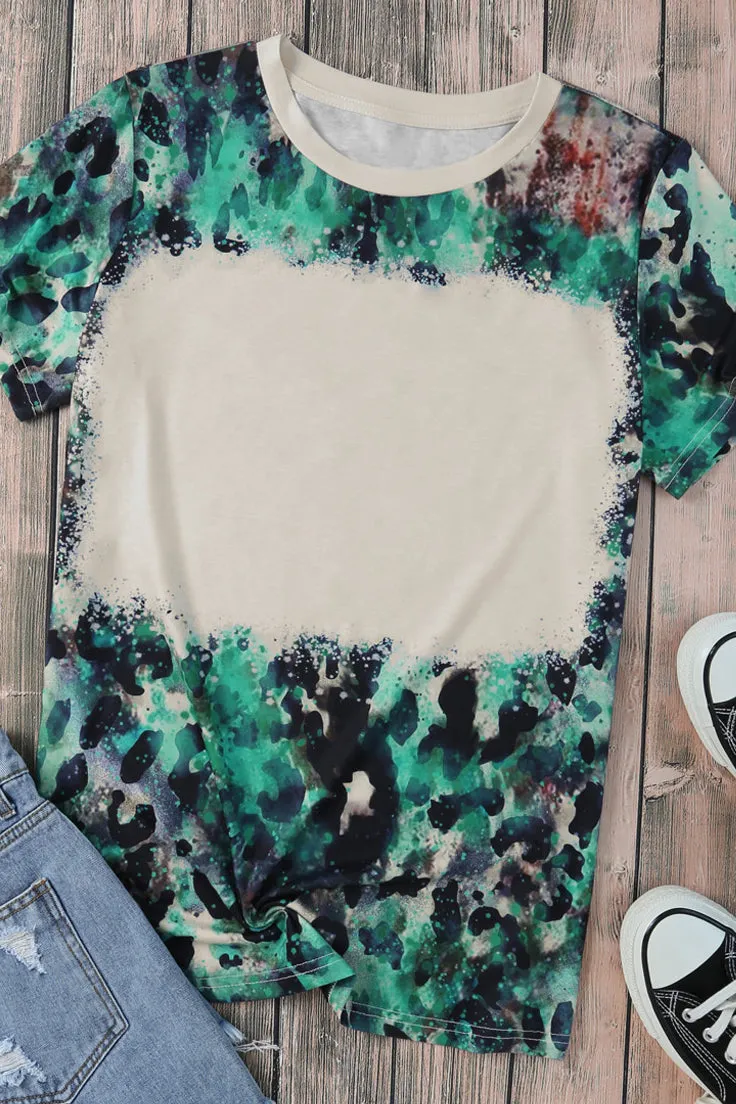 Blank Apparel - Blank Graphic Leopard Dyed Print T Shirt