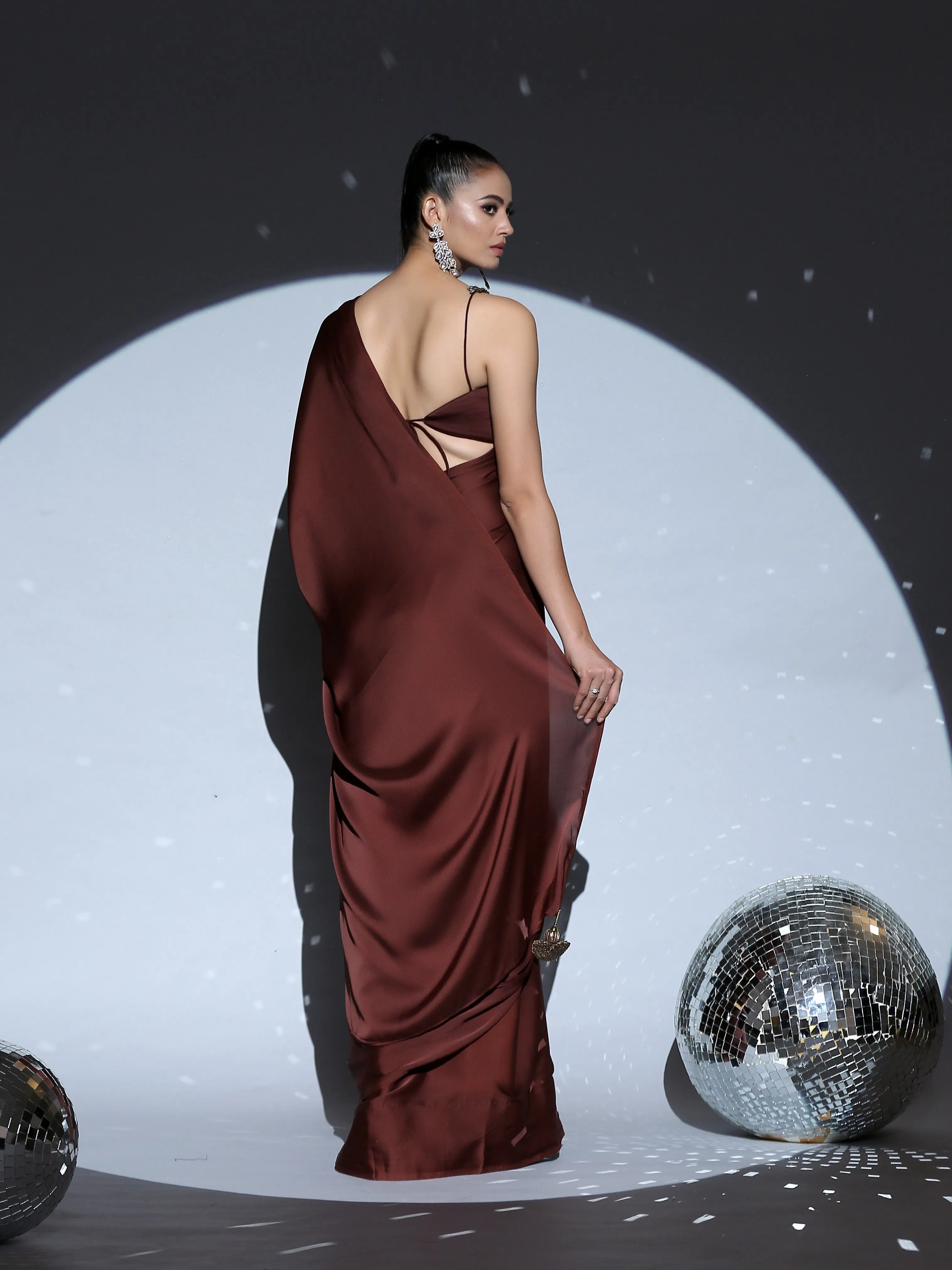 Blouse - Exotic Chocolate with Bronze Glass Straps