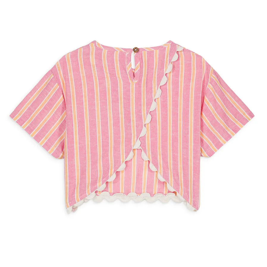 Blouse Kalistee, Pink Gelato Stripes