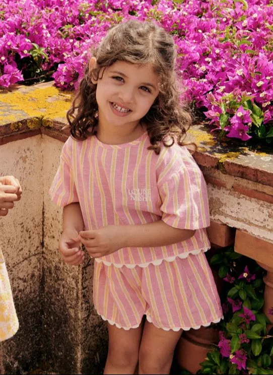 Blouse Kalistee, Pink Gelato Stripes