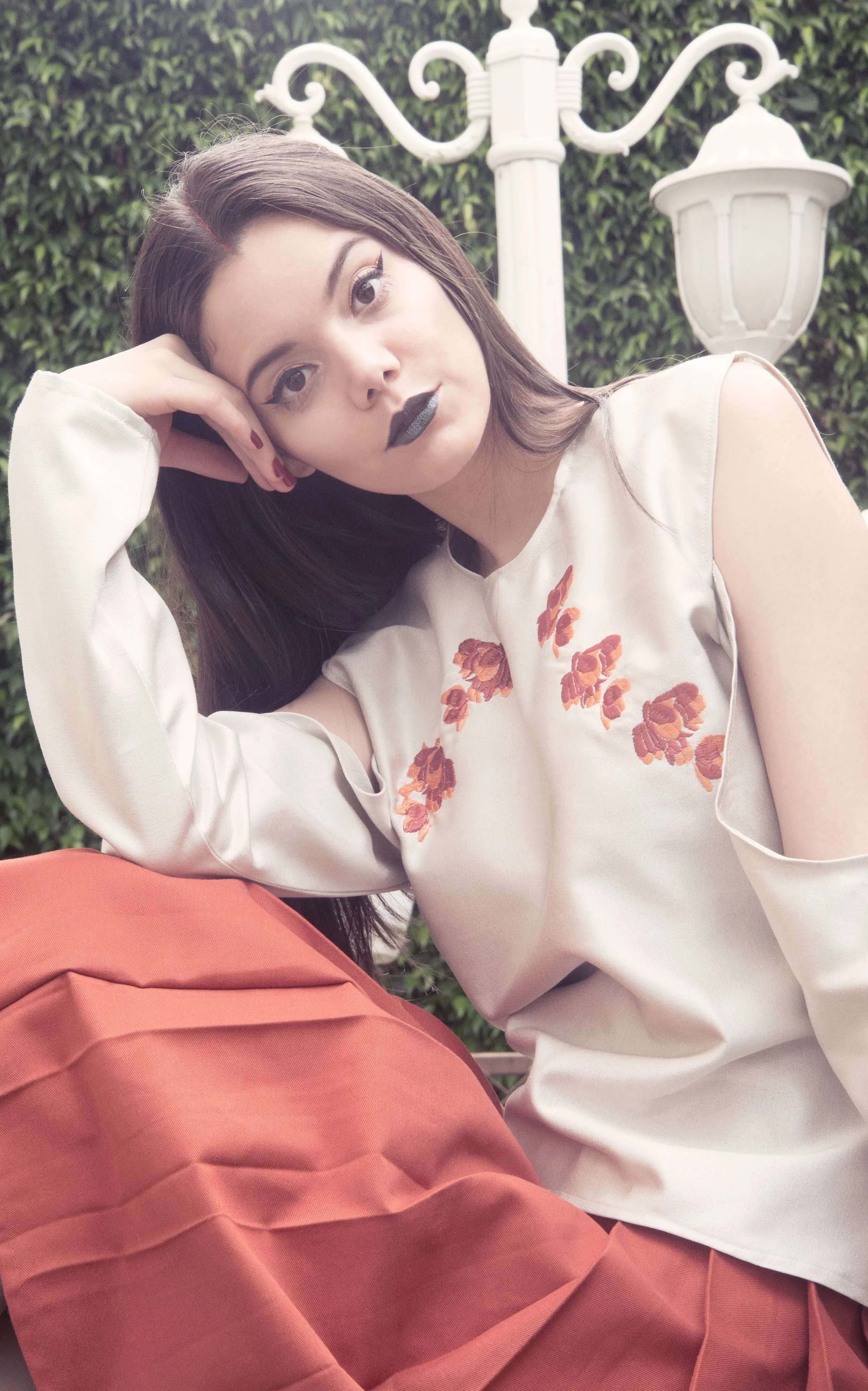 Blouse with embroidery