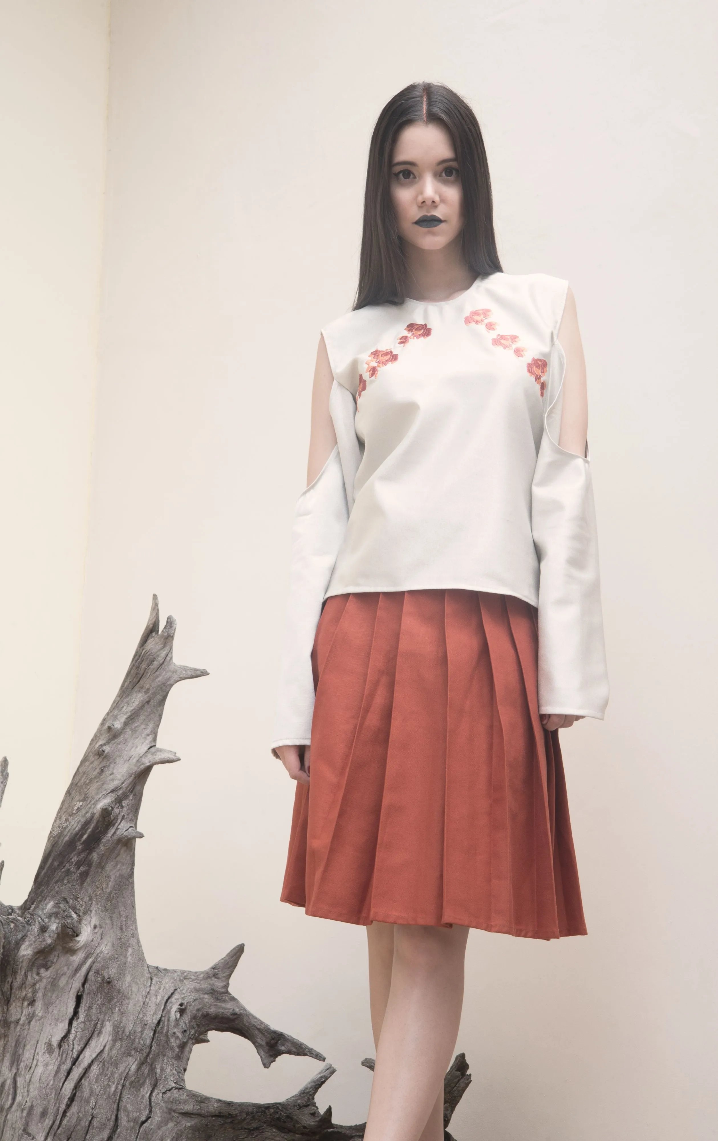 Blouse with embroidery