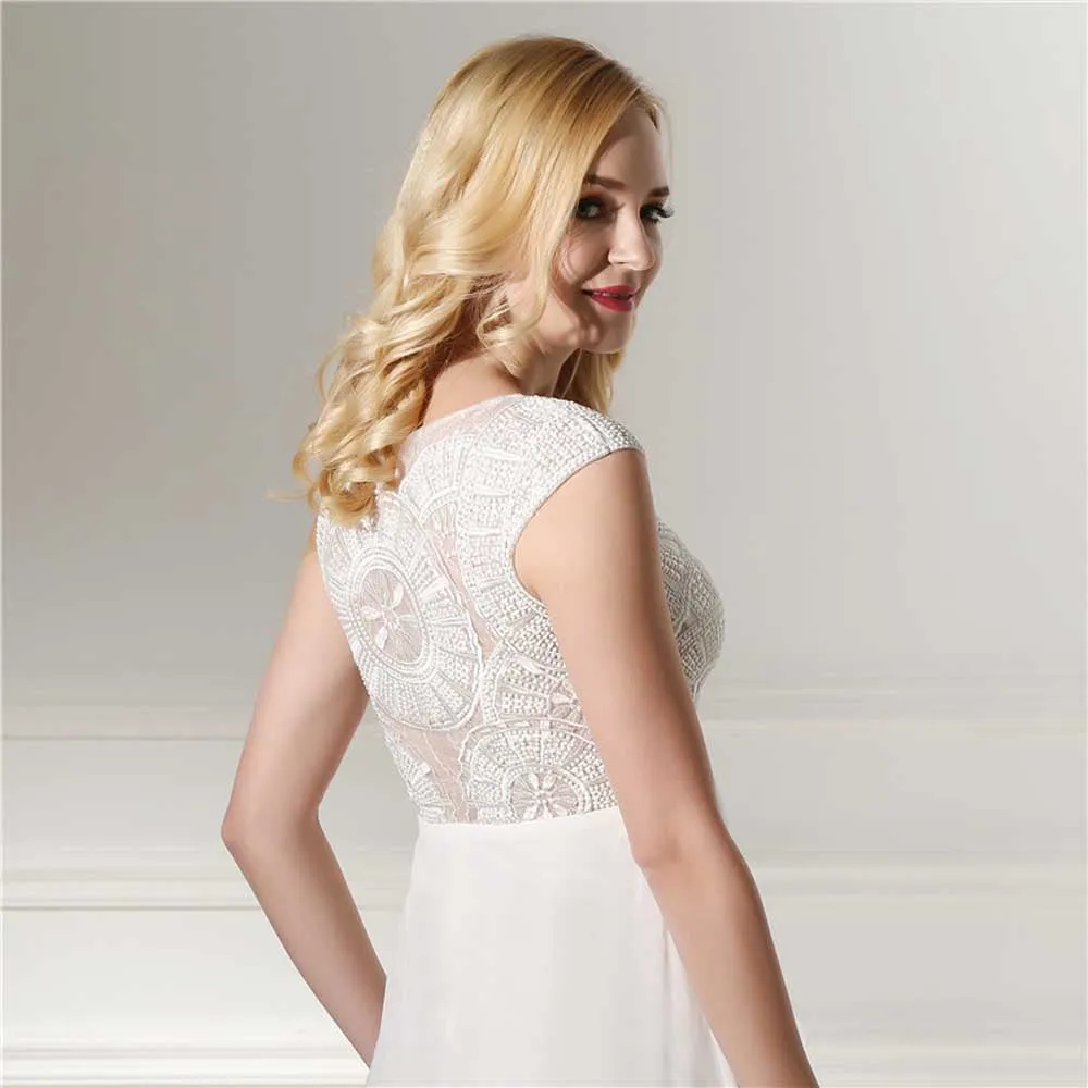 Boho Chiffon Destination Elope Wedding Dress EN503
