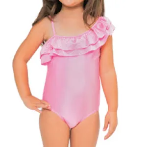 BON BON - One Shoulder Ruffled One Piece