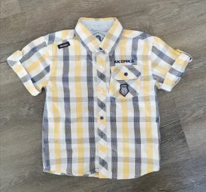 BOY SIZE 4 YEARS - AKDMKS JEANIUS, Casual, Shortsleeve Dress Shirt EUC B50