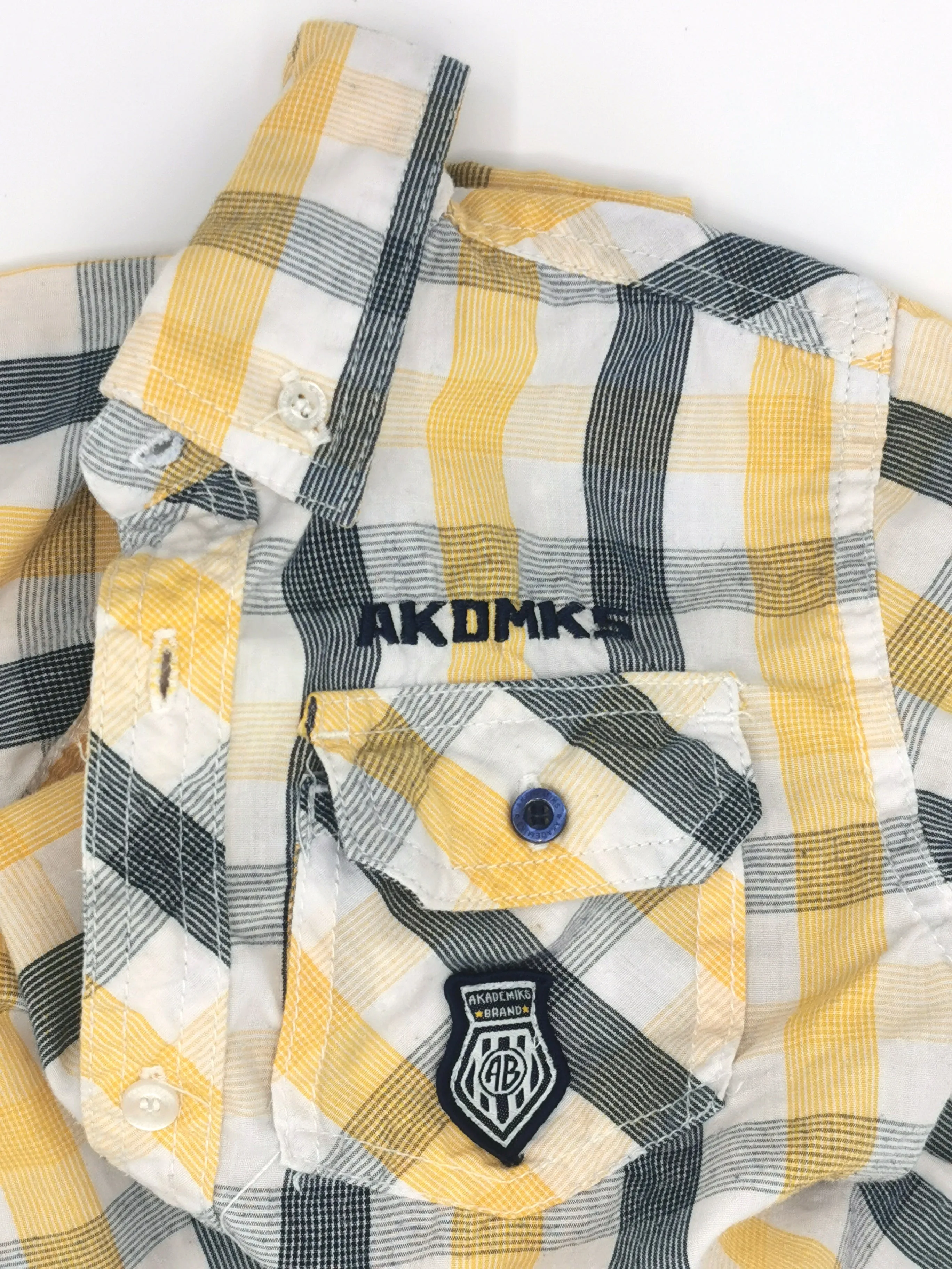 BOY SIZE 4 YEARS - AKDMKS JEANIUS, Casual, Shortsleeve Dress Shirt EUC B50