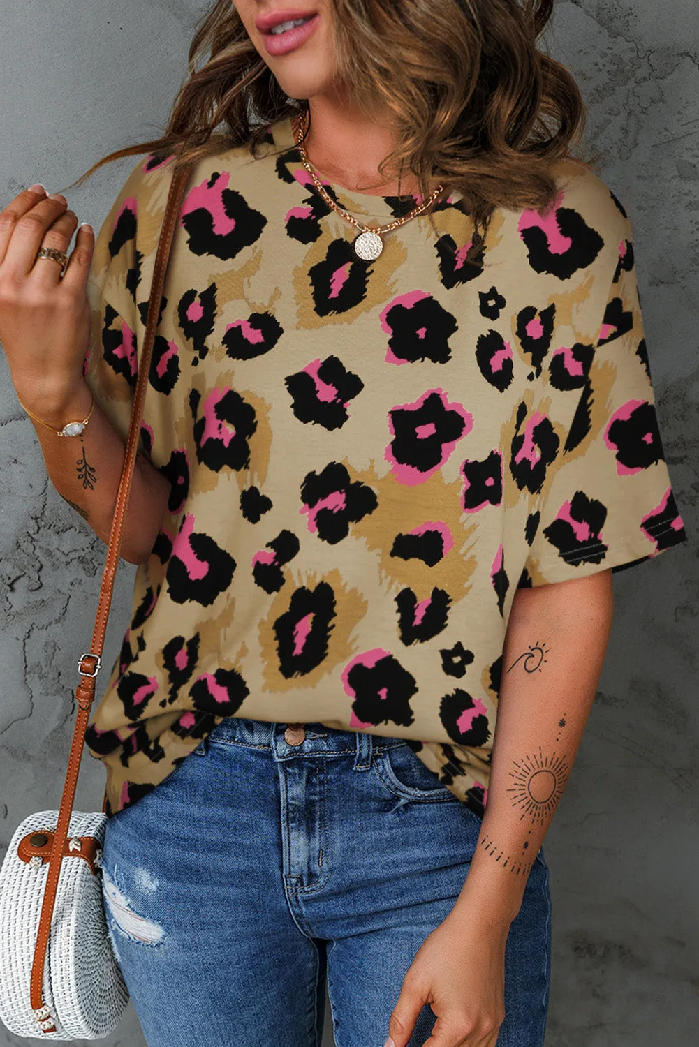 Boyfriend Leopard Print Loose T Shirt