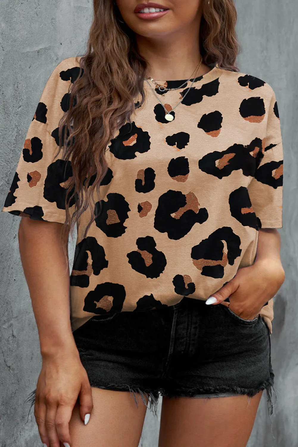 Boyfriend Leopard Print Loose T Shirt
