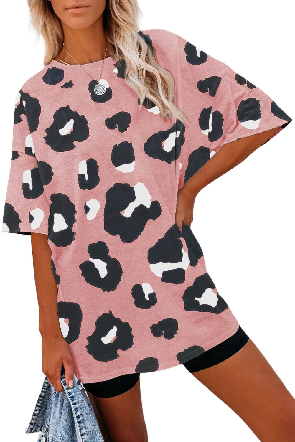Boyfriend Leopard Print Loose T Shirt
