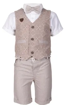 Boys' 4 Piece Set with a Vest