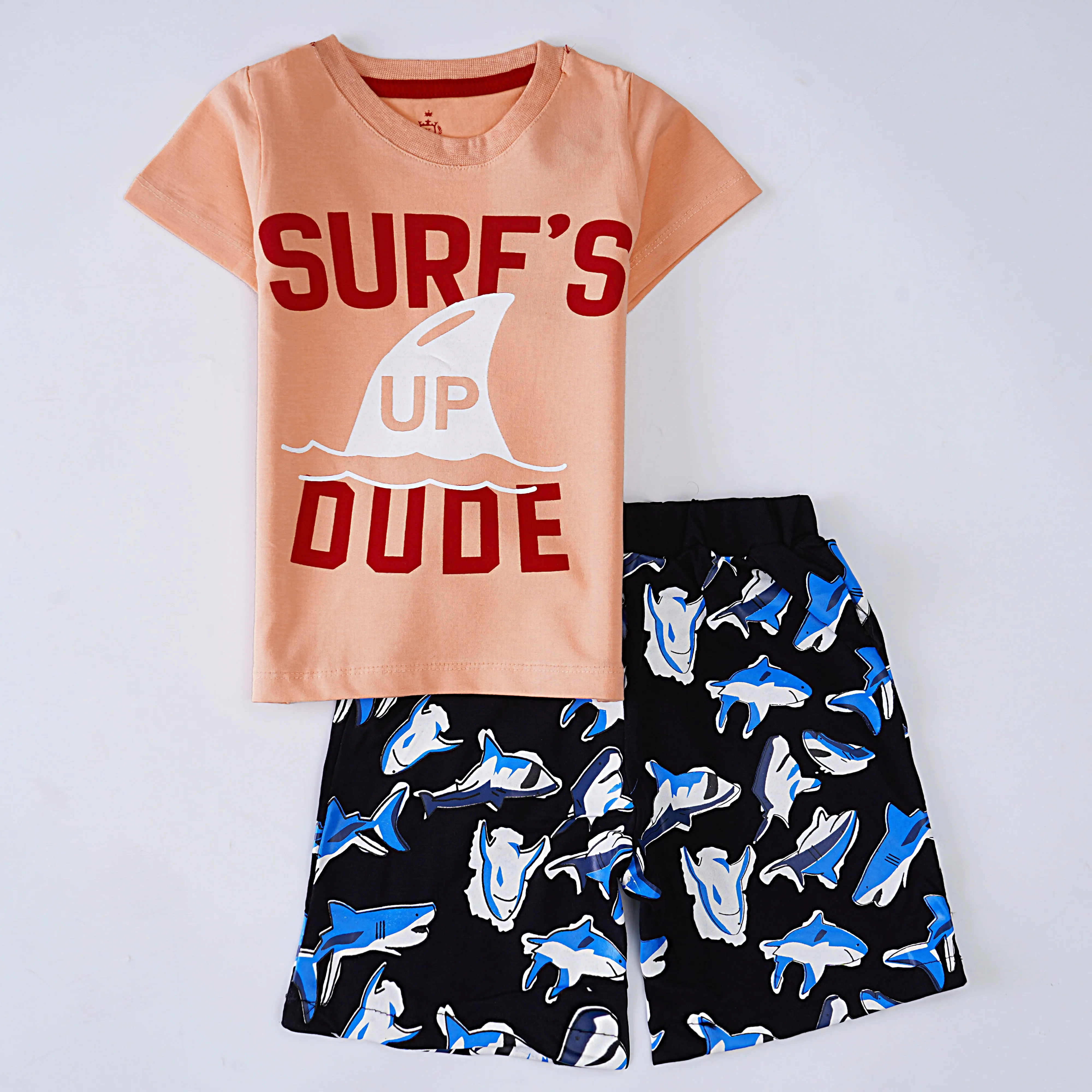 Boys Half Sleeves 2 Piece Suit ( Surf )