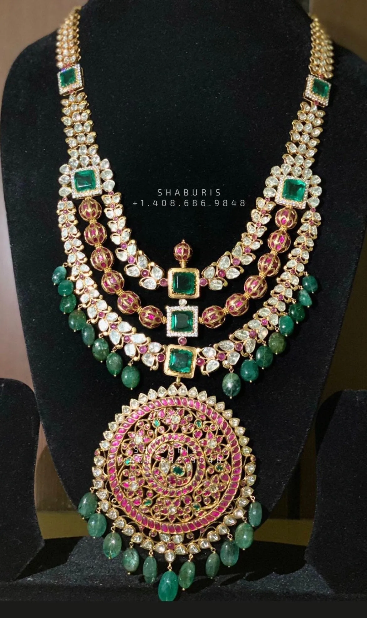 Bridal Jewelry,silver jewelry Indian ,tanzanite,lyte weight Indian Bridal,Sabyasachi Jewelry inspired -SHABURIS