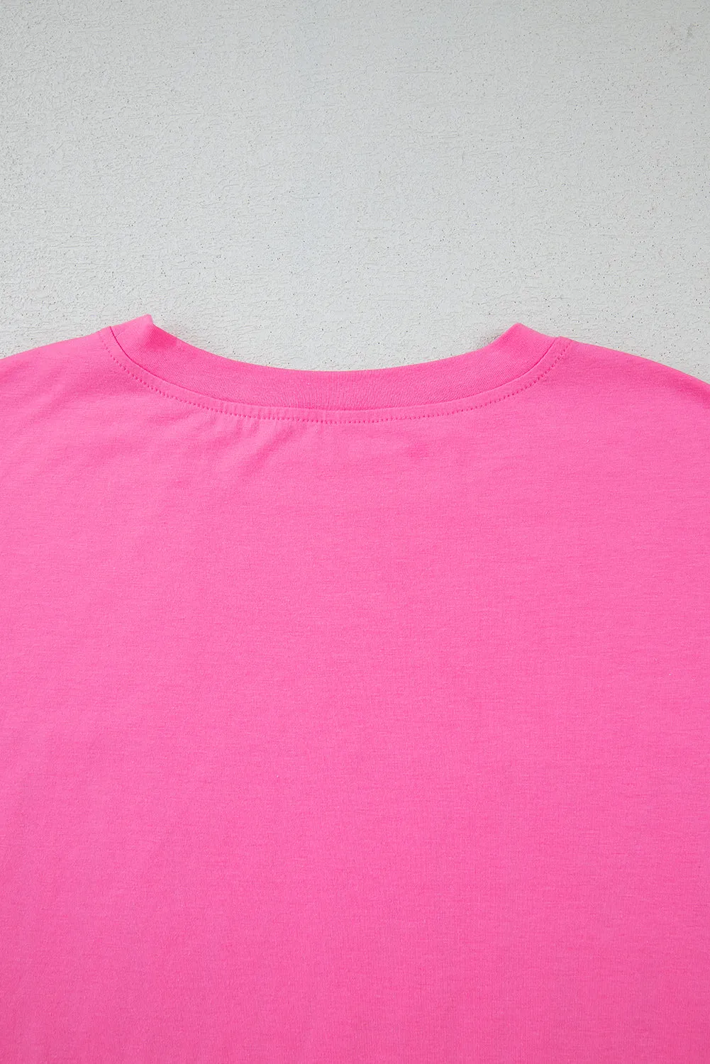 Bright Pink MAMA Letter Graphic Neon T Shirt