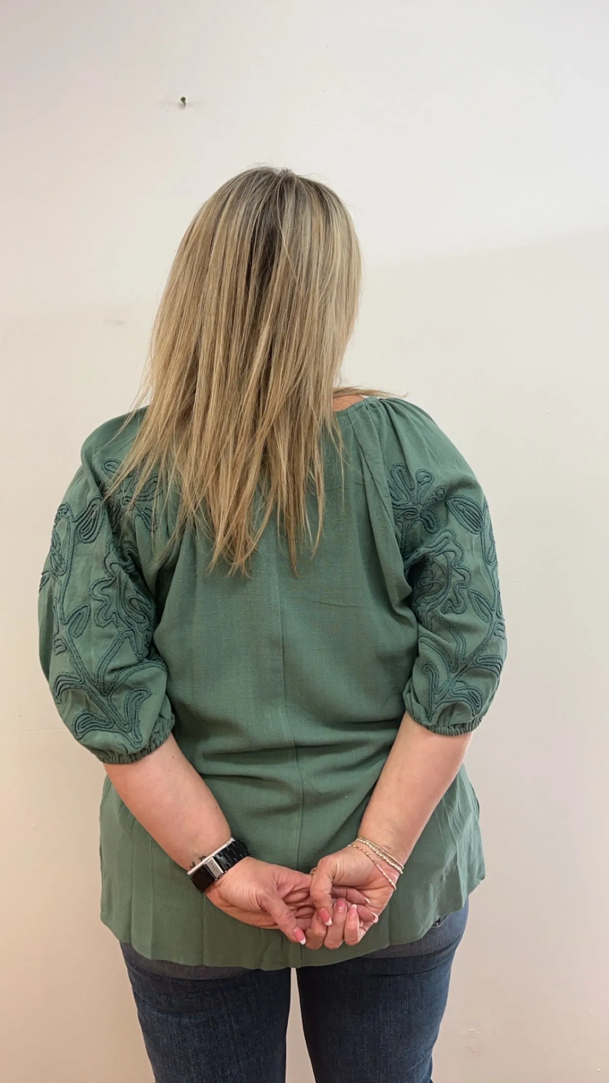 Bubble Sleeve Plus Blouse by Umgee