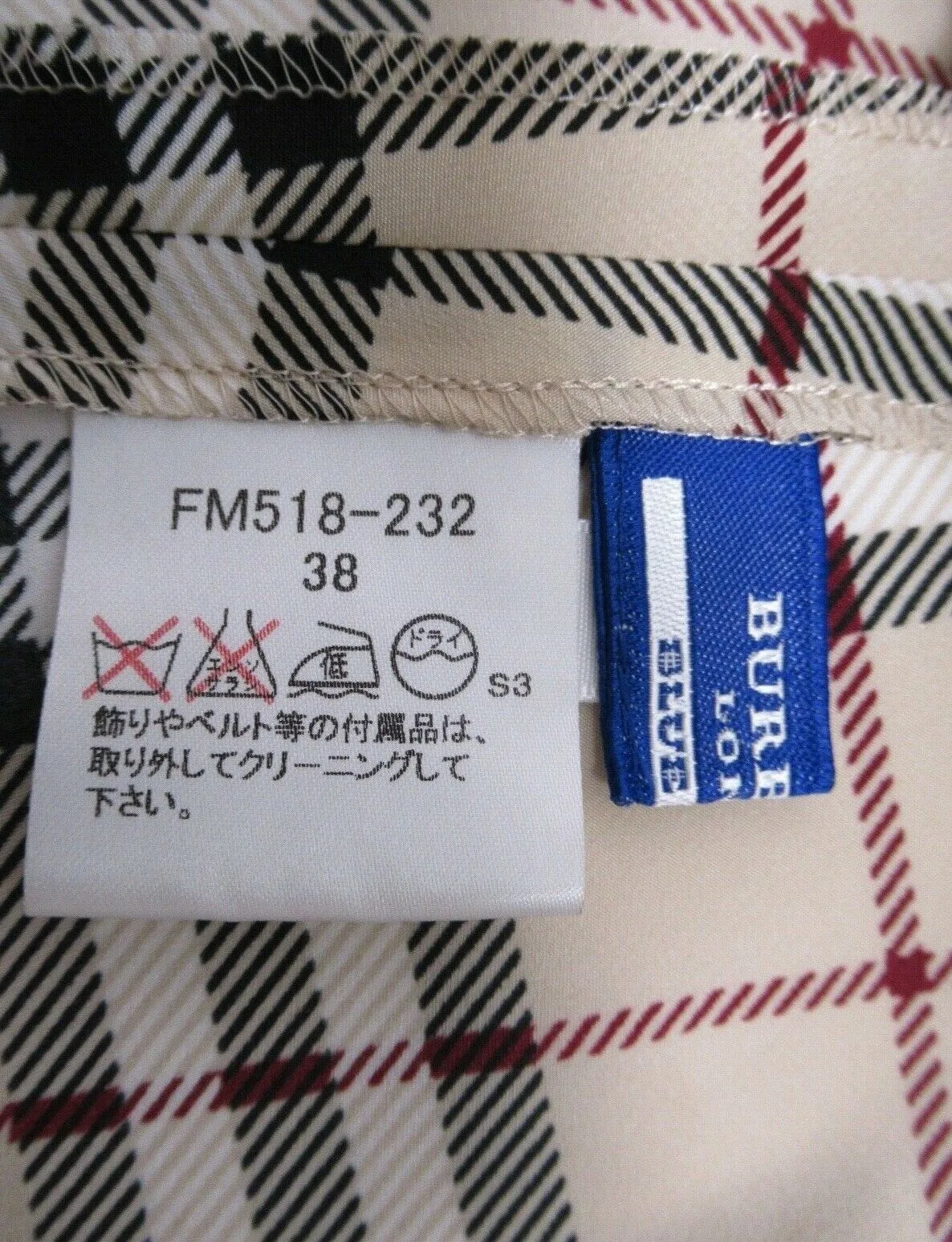 Burberry London Women's Long Check Dress Blue Label