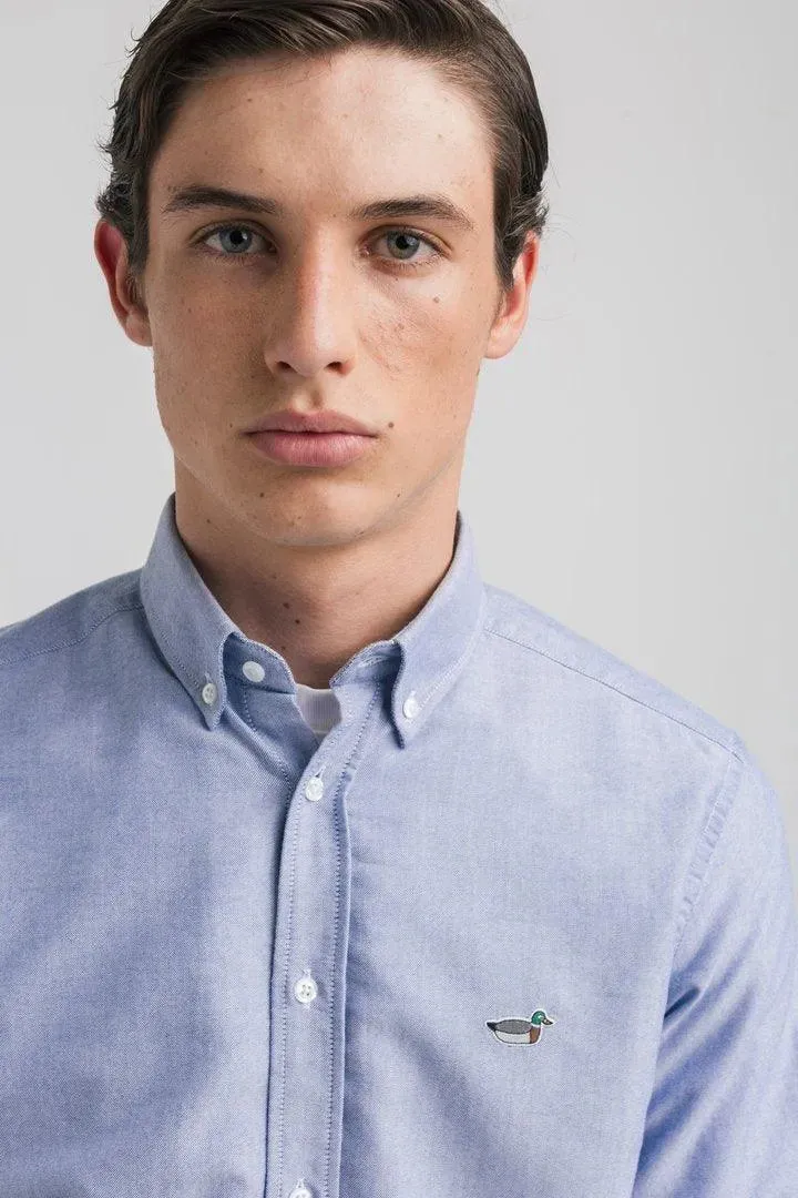 Camisa Bd shirt duck patch Light Blue Oxford
