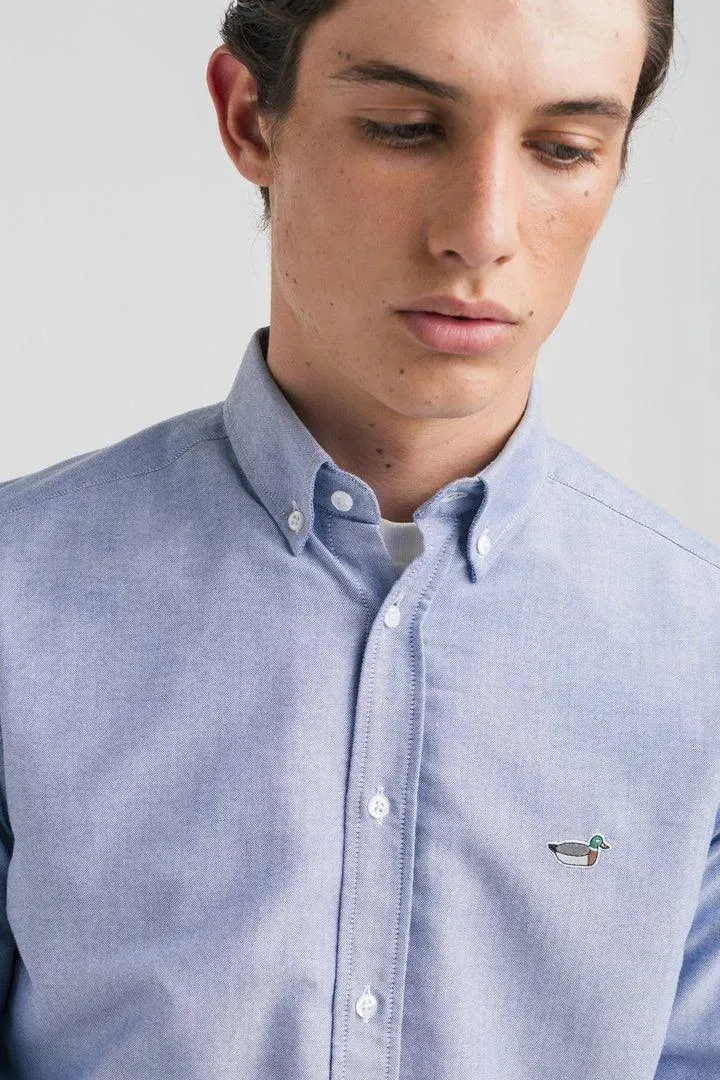 Camisa Bd shirt duck patch Light Blue Oxford