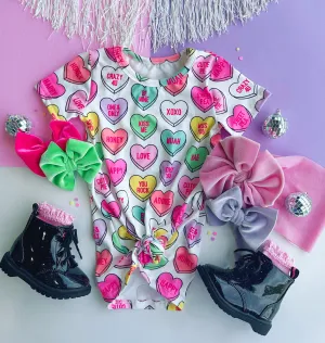 candy heart t-shirt dress