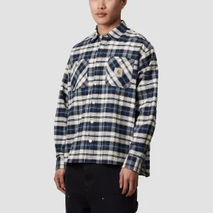 Carhartt WIP Tarbell Check Longsleeve Shirt Dark Navy/White