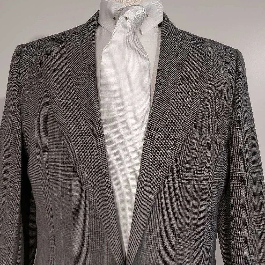 Carl Meyers Black Checkered Three Piece Mens Suit