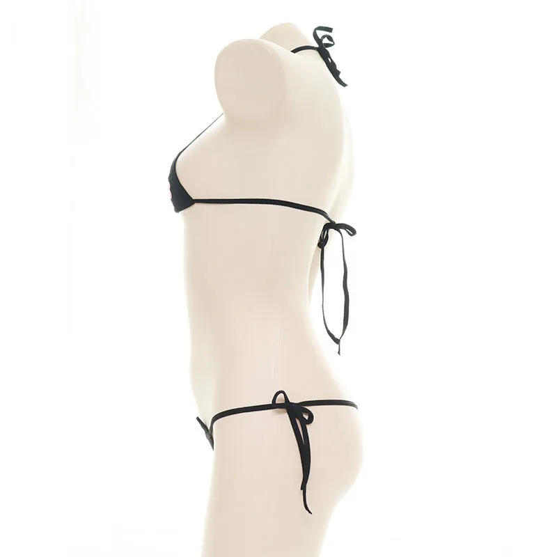 cat paw embroidered bikini yc24759