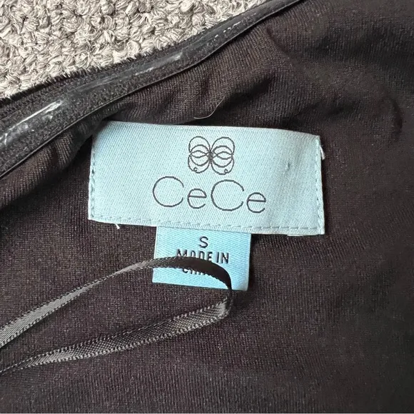 CeCe Cynthia Steffe Black Velvet Dress Small One Shoulder