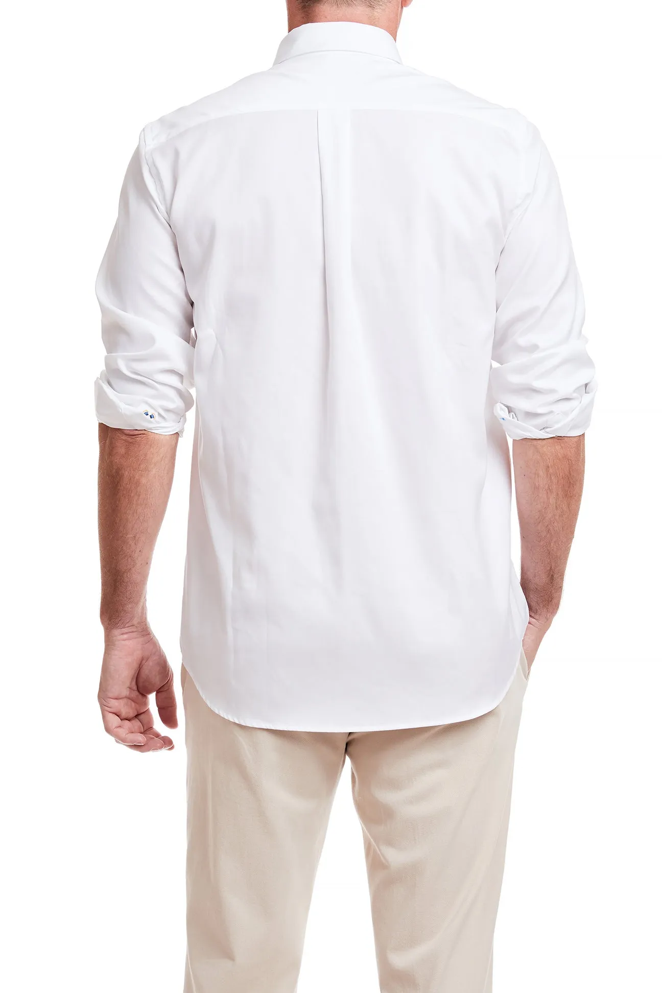 Chase Shirt White Oxford with Single Martini Candy Cane