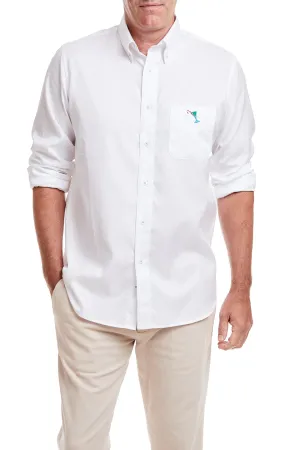 Chase Shirt White Oxford with Single Martini Candy Cane