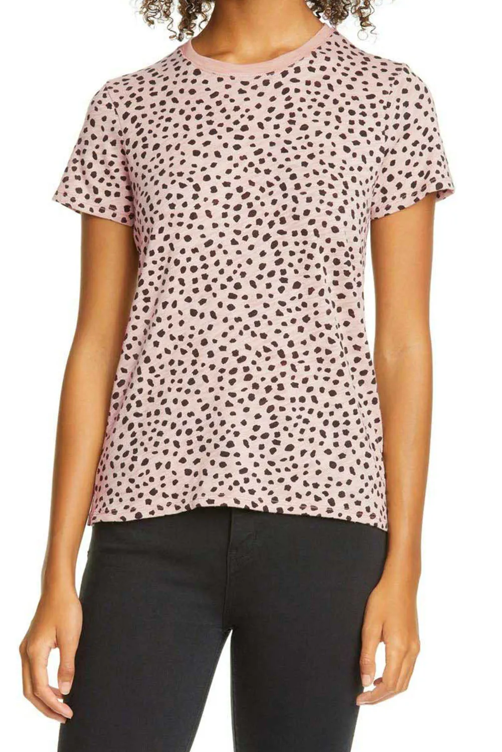Cheetah Print O-neck Short Sleeve T Shirt