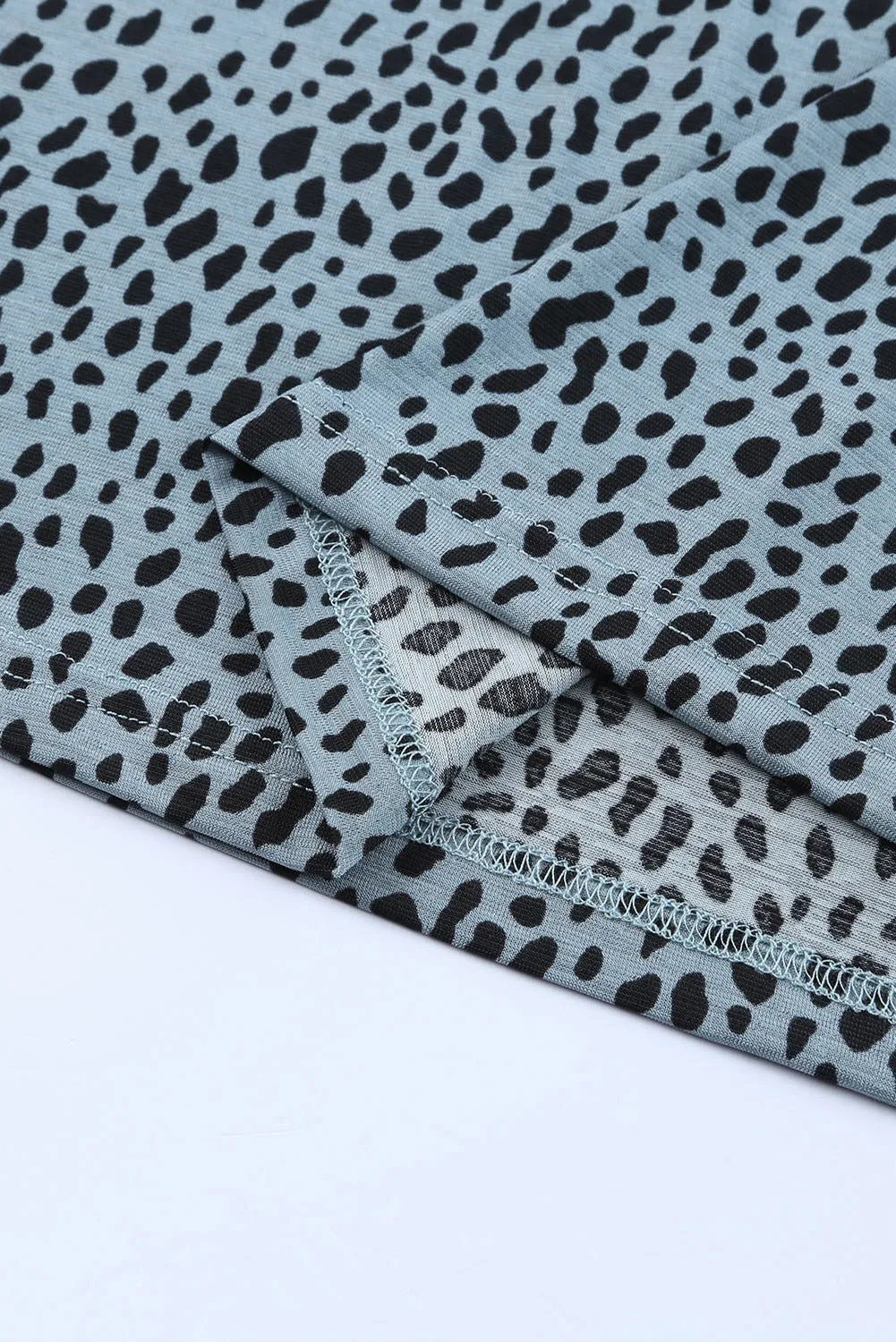 Cheetah Print O-neck Short Sleeve T Shirt