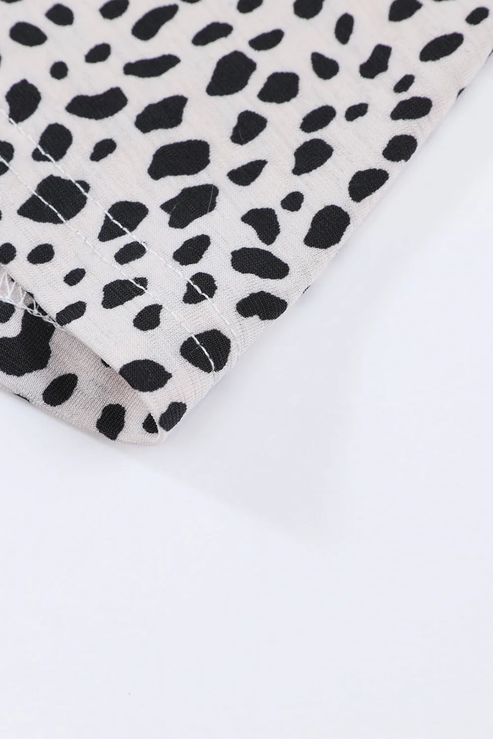 Cheetah Print O-neck Short Sleeve T Shirt