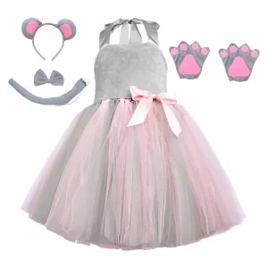 Childrenswear Girls Mouse Cosplay Tutu Skirt Mesh Skirt Cosplay Costume Outfits Halloween Carnival Suit