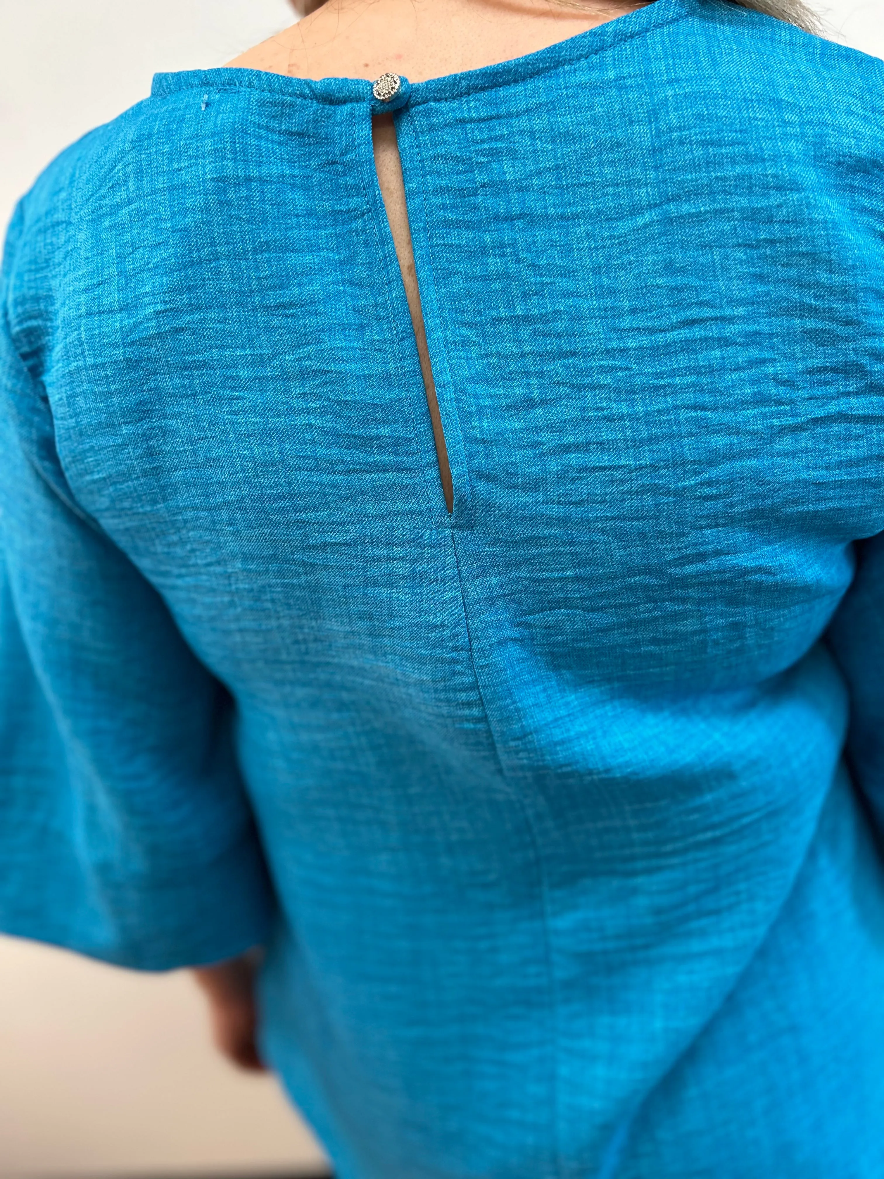 Cici Linen Look Blouse