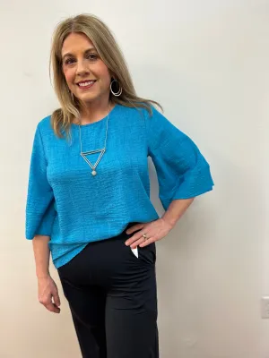Cici Linen Look Blouse