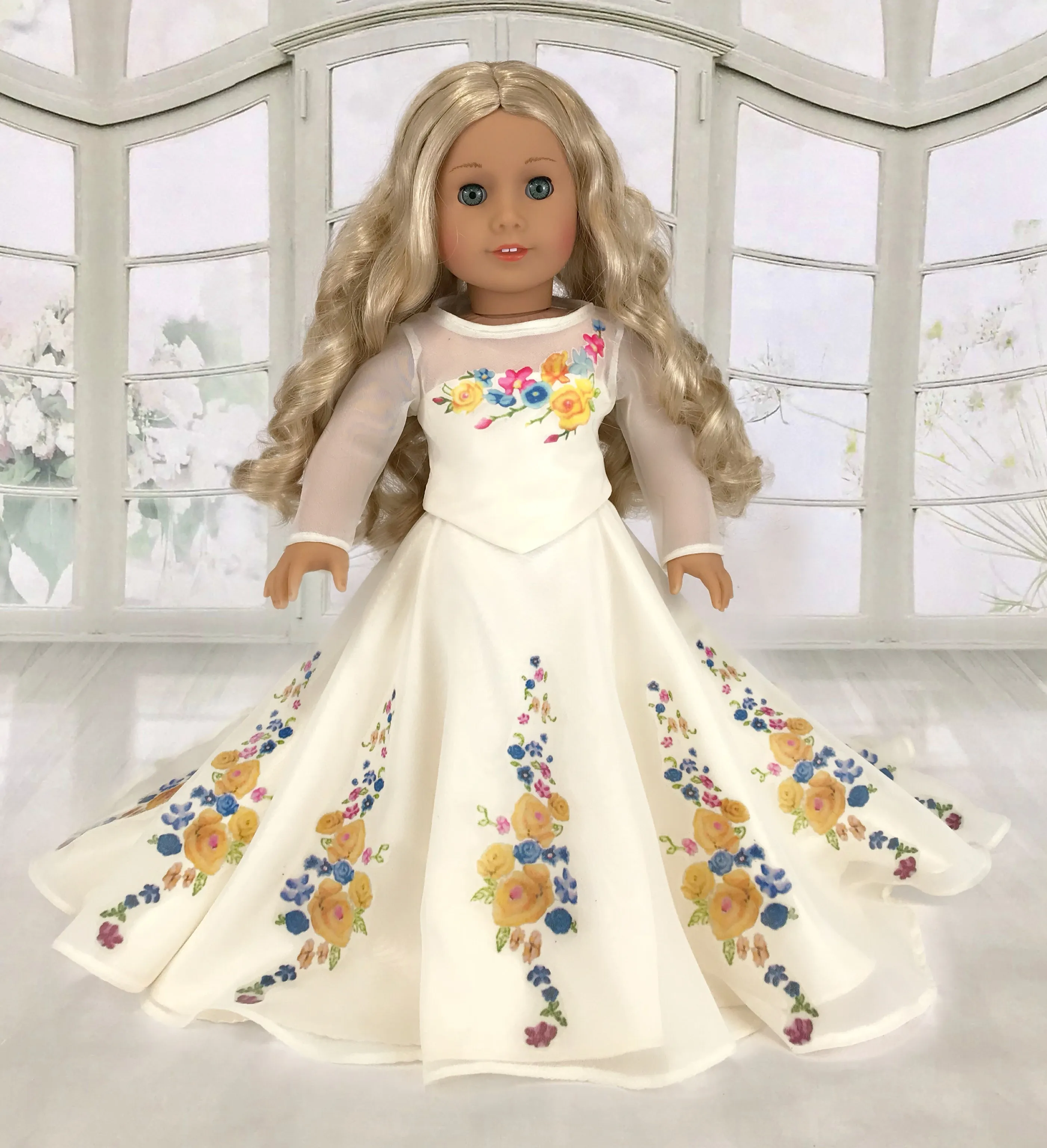 Cinderella Movie Wedding Dress for American Girl and 18" Dolls.