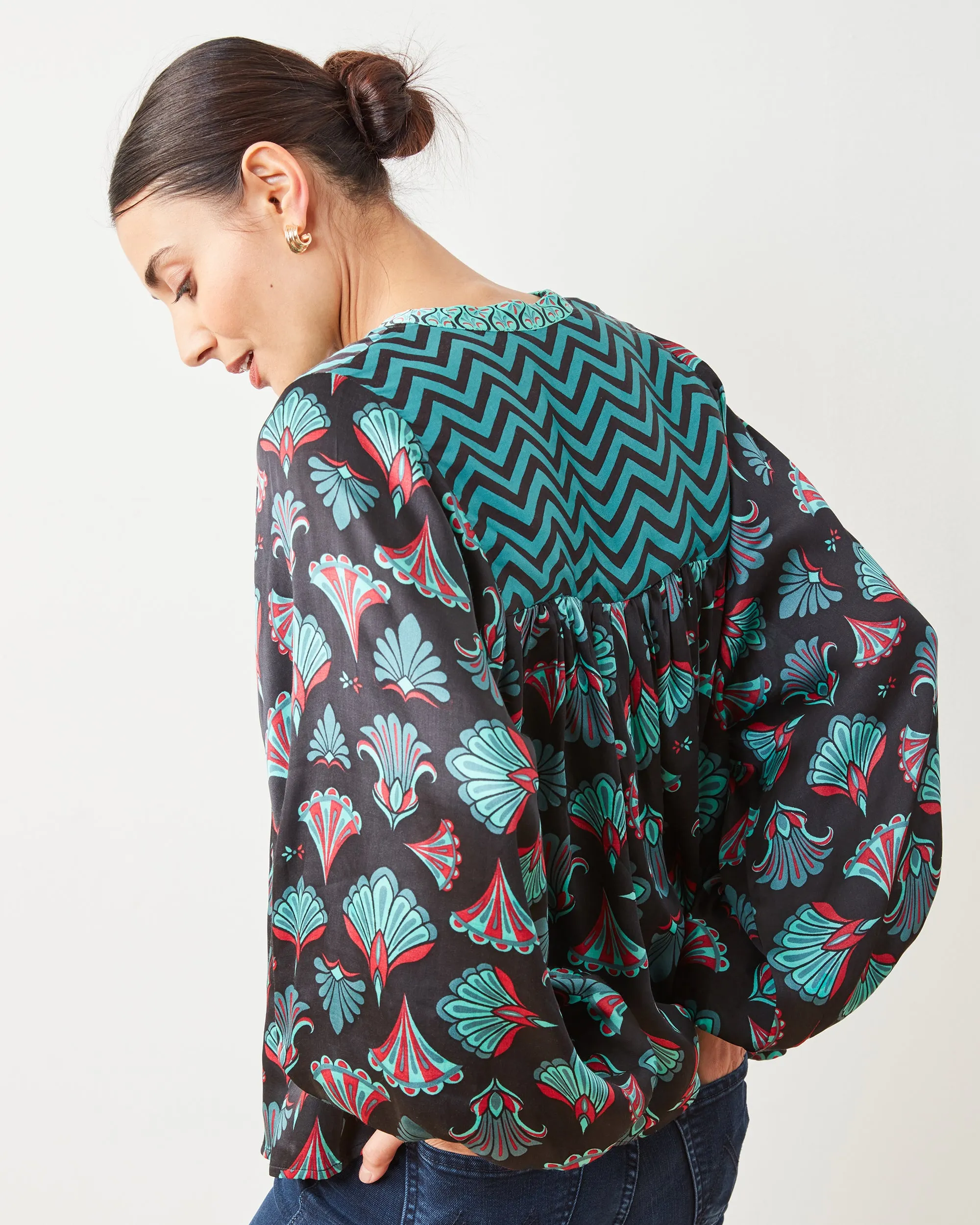 Cocktail Hour - Tides Turned Blouse - Gatsby Green