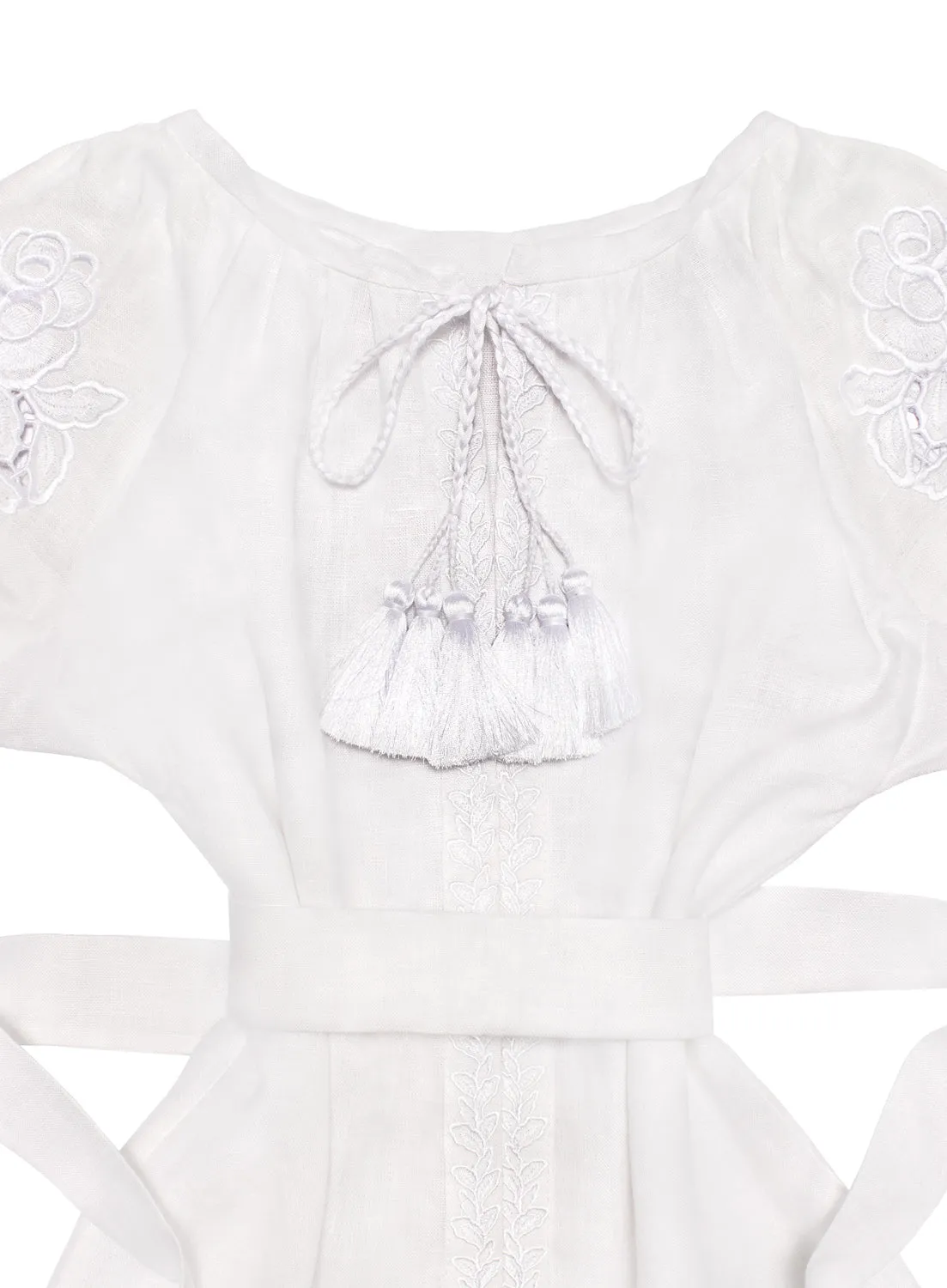 Cut-Embroidery blouse with roses